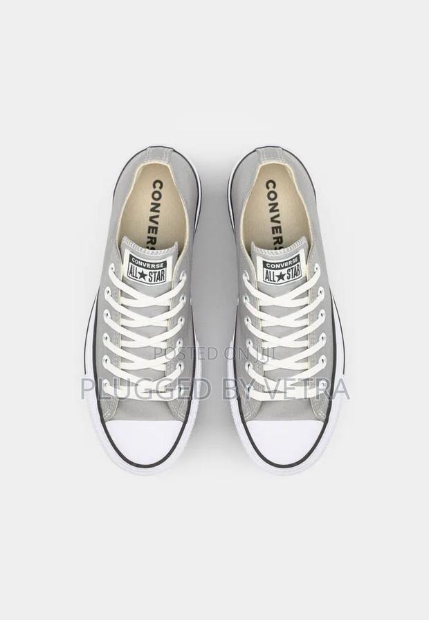 Charcoal Grey Canvas-white Laces And Classic Vulcanized Rubber Sole. - thumbnail 2