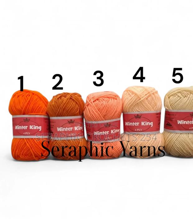 Winter King Yarn Medium Thin 4ply 10pcs 50grams Per Ball 100% Acrylic - thumbnail 3