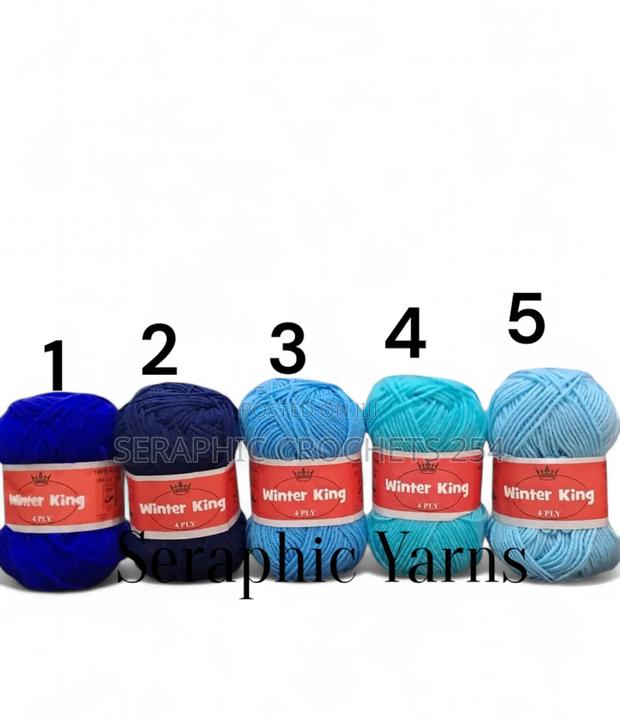 Winter King Yarn Medium Thin 4ply 10pcs 50grams Per Ball 100% Acrylic - thumbnail 9