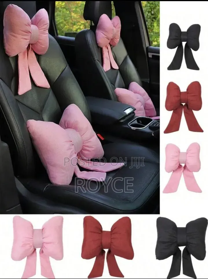Luxury Bow Car Seat Cushion Set- {Pair}
