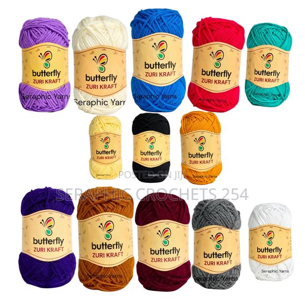Butterfly Zuri Kraft Chunky Acrylic Yarn 5pcs 100g Per Ball