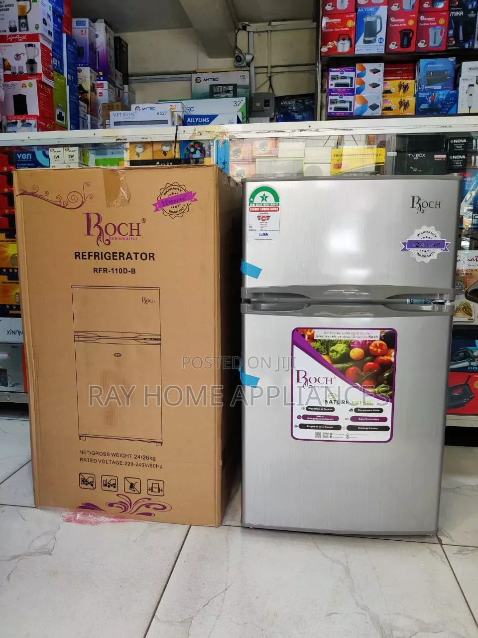 Roch 85litres 110db Double Door Fridge