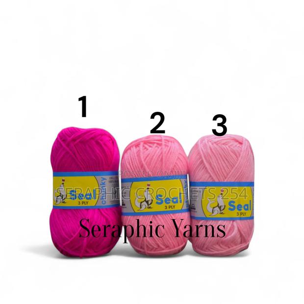 Seal Chunky 3ply Acrylic Yarn 5pcs 100g Per Ball