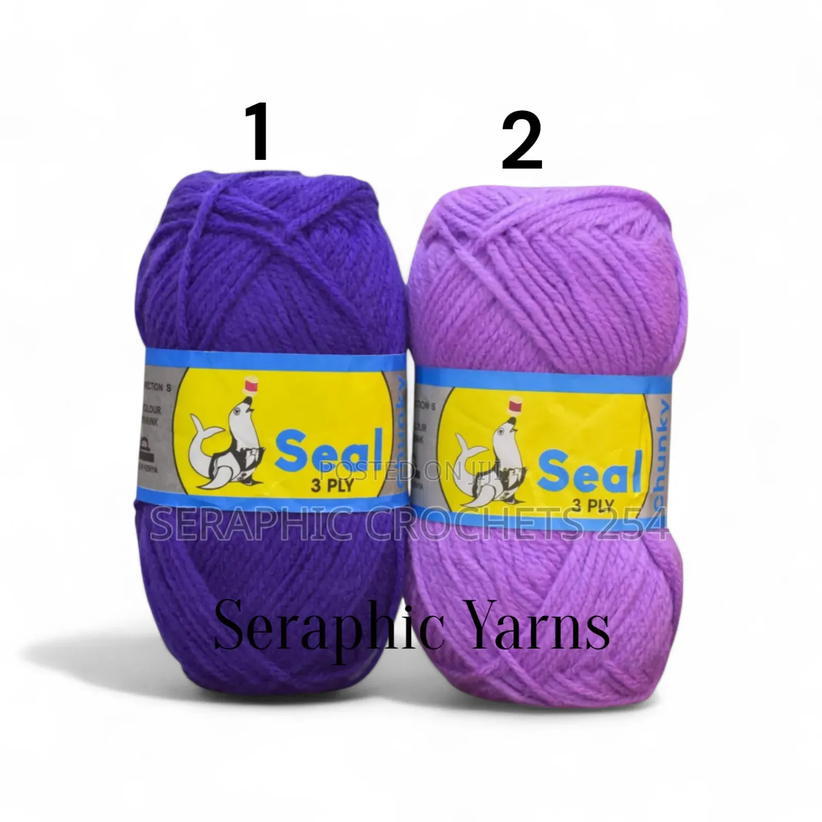 Seal Chunky 3ply Acrylic Yarn 5pcs 100g Per Ball