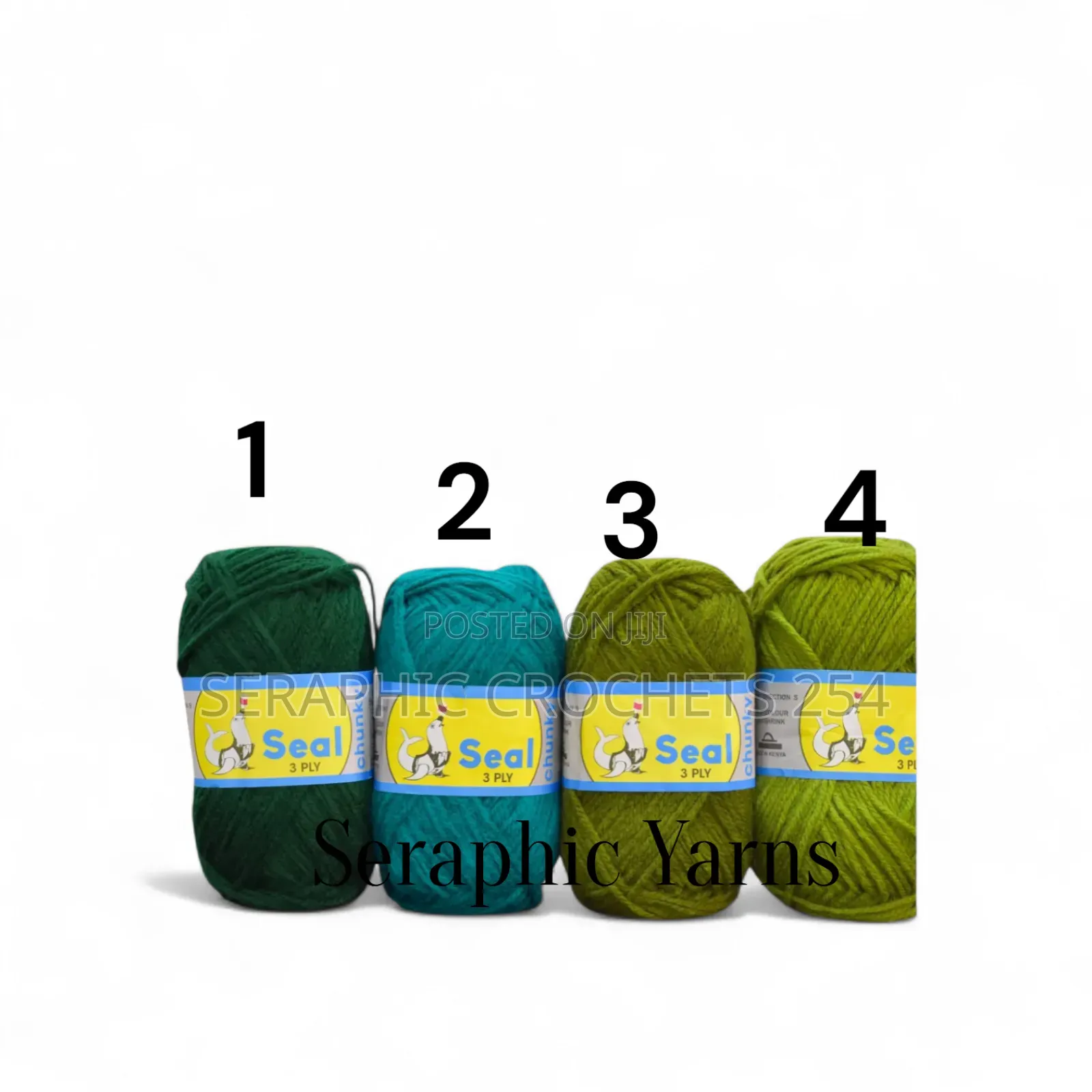 Seal Chunky 3ply Acrylic Yarn 5pcs 100g Per Ball