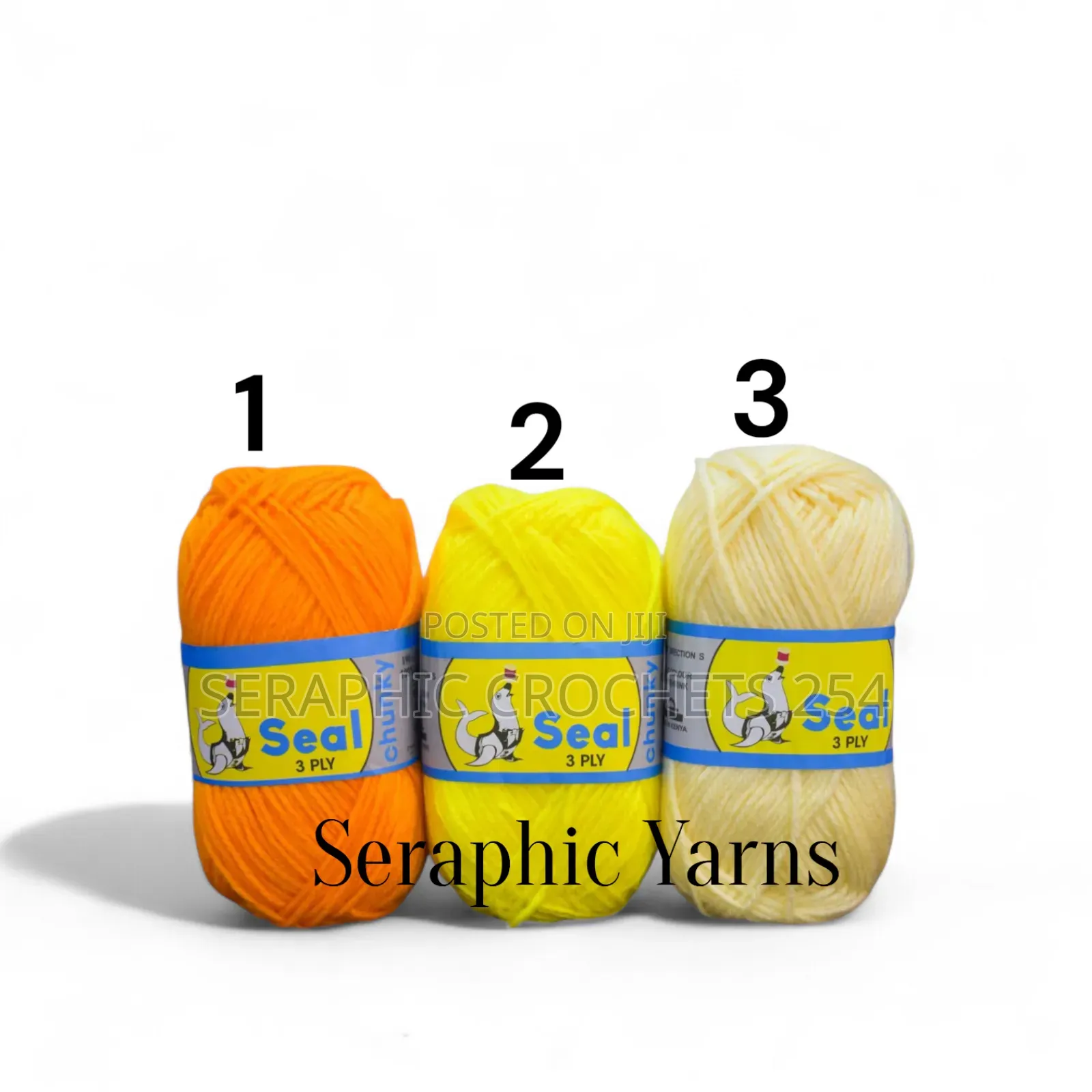 Seal Chunky 3ply Acrylic Yarn 5pcs 100g Per Ball
