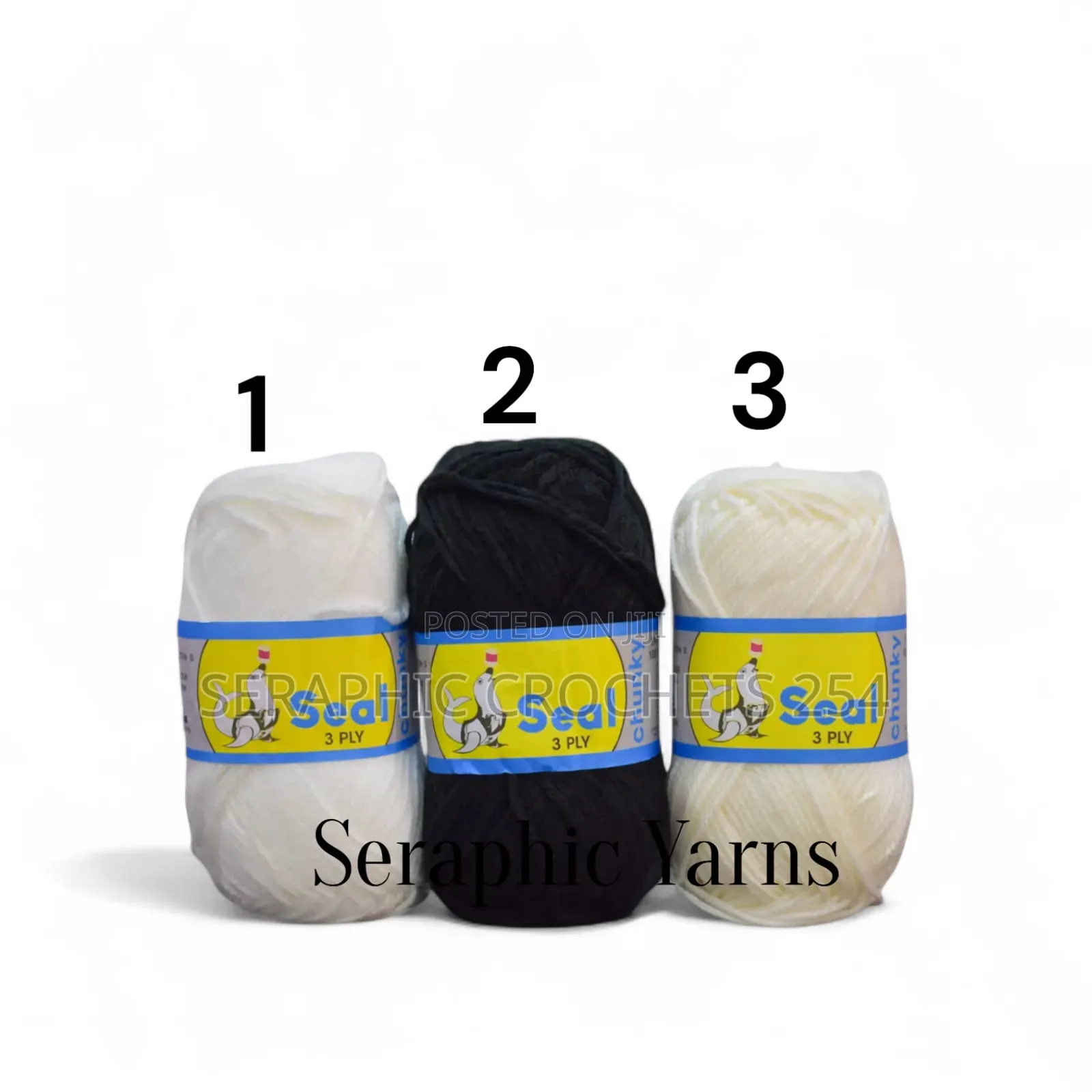 Seal Chunky 3ply Acrylic Yarn 5pcs 100g Per Ball