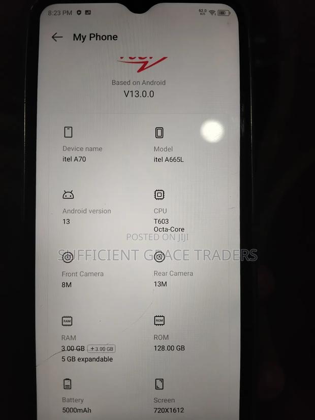 Itel A70 128 GB Black