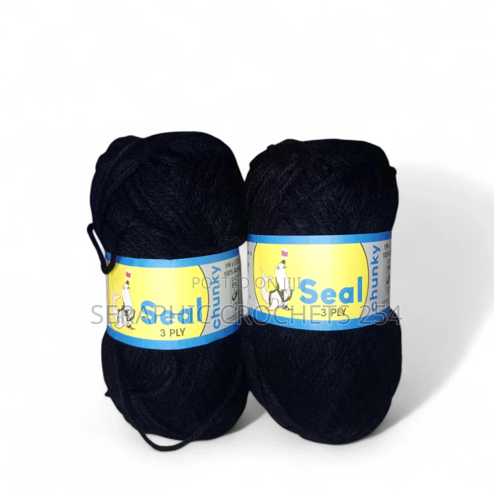 Seal Chunky 3ply Acrylic Yarn 5pcs 100g Per Ball