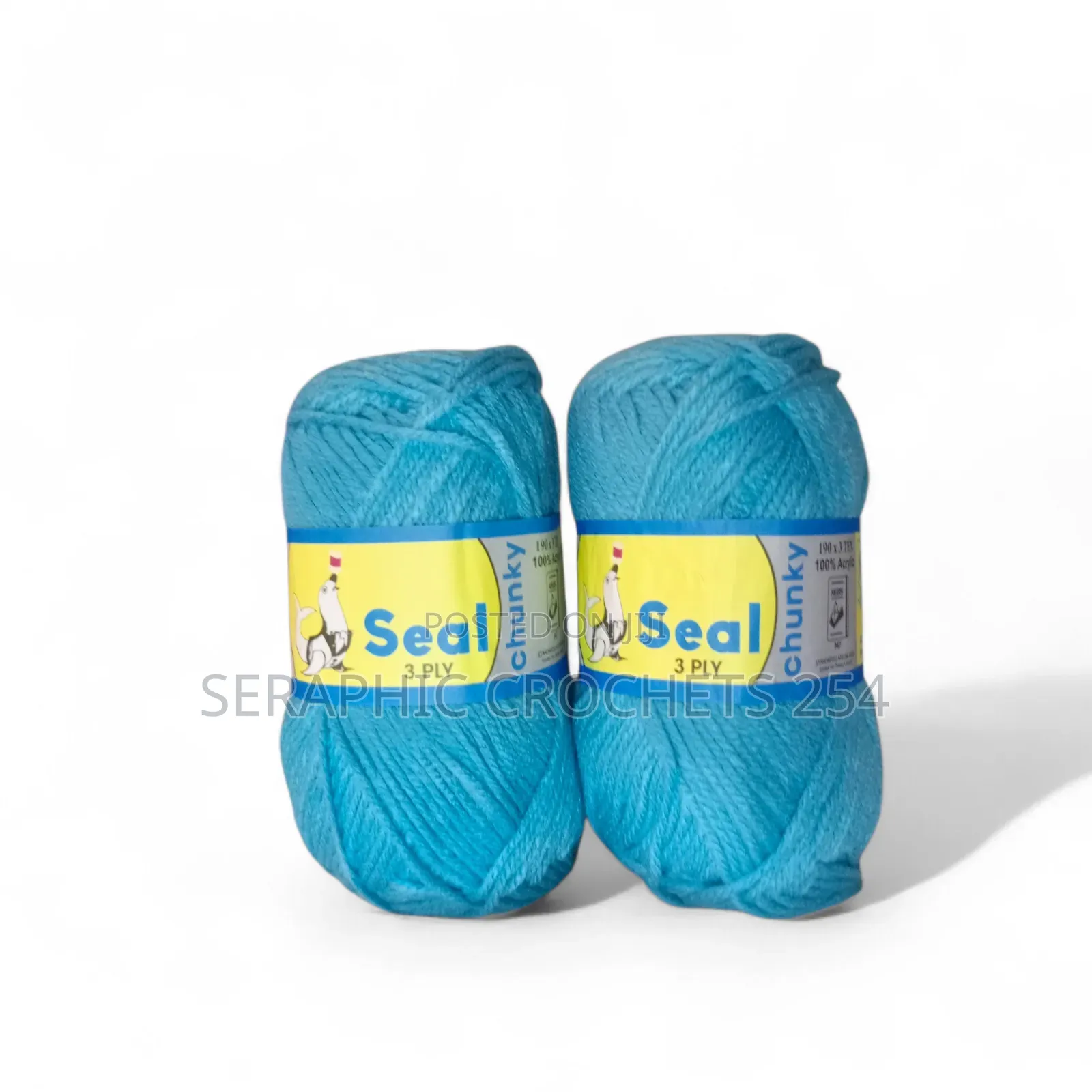 Seal Chunky 3ply Acrylic Yarn 5pcs 100g Per Ball