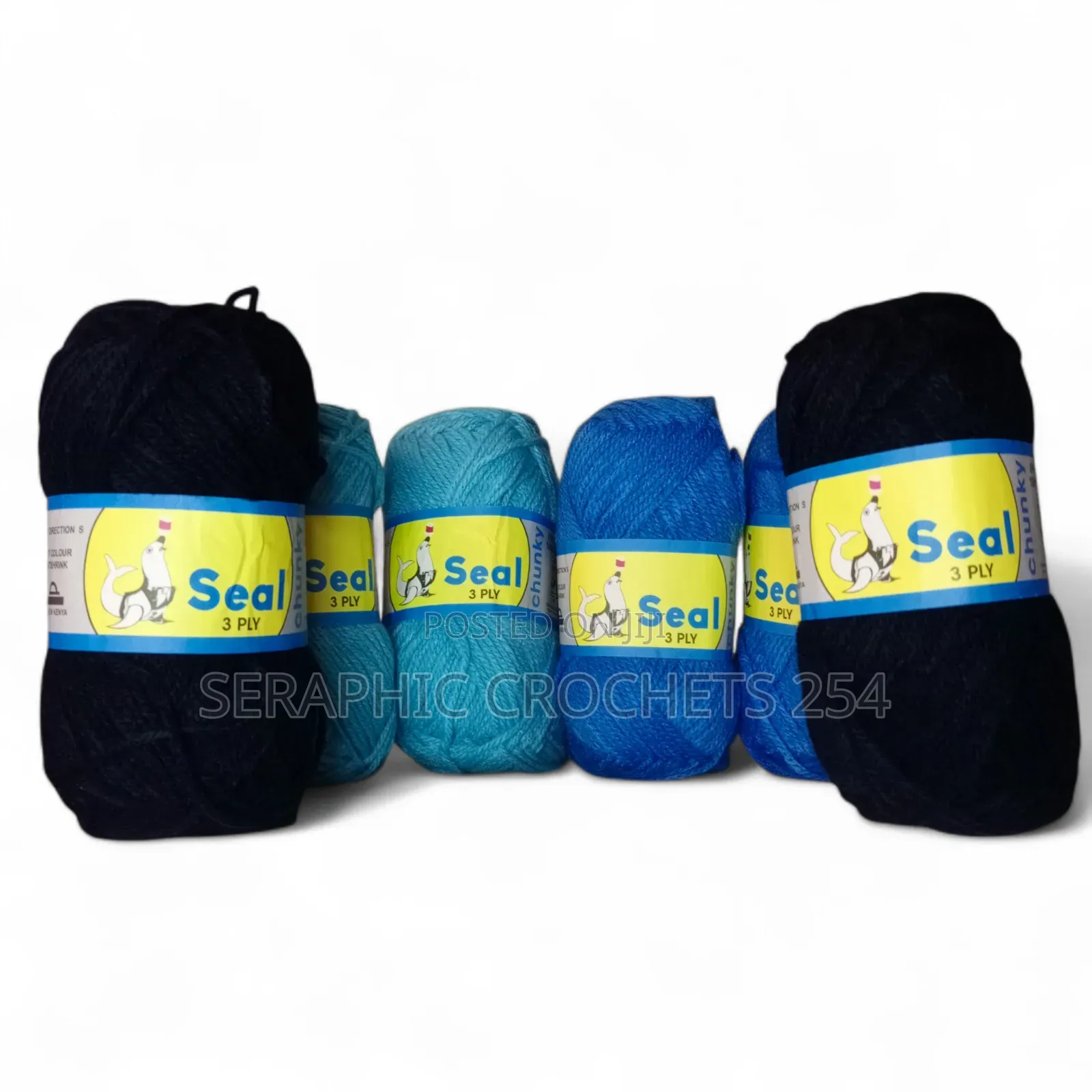 Seal Chunky 3ply Acrylic Yarn 5pcs 100g Per Ball