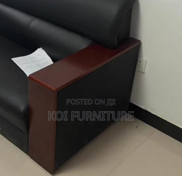 Office Sofa; Klippaun Faux Leather Executive Five Seaters Sofa Set - thumbnail 2