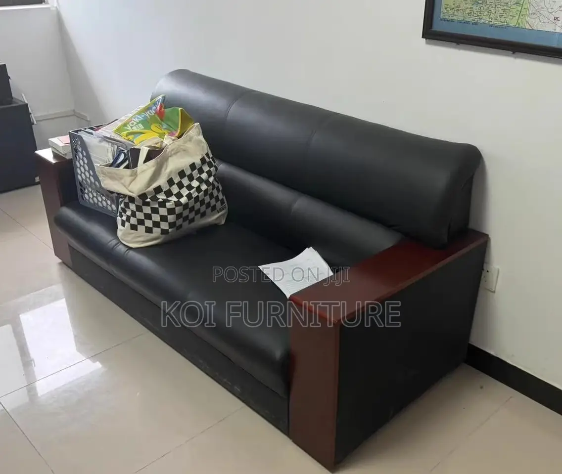 Office Sofa; Klippaun Faux Leather Executive Five Seaters Sofa Set