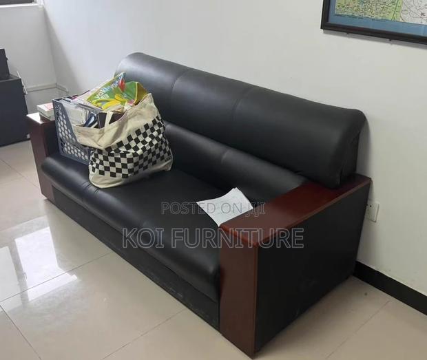 Office Sofa; Klippaun Faux Leather Executive Five Seaters Sofa Set - thumbnail 10