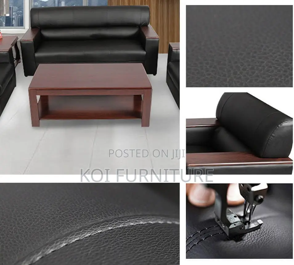 Office Sofa; Klippaun Faux Leather Executive Five Seaters Sofa Set