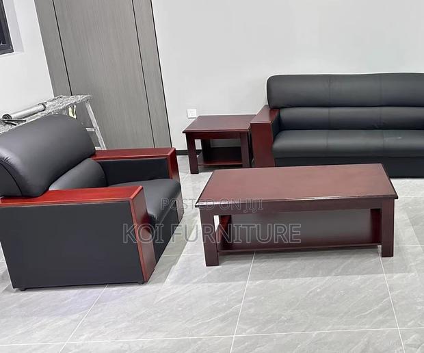 Office Sofa; Klippaun Faux Leather Executive Five Seaters Sofa Set - thumbnail 16