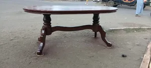 Mahogany Six Feet Dinning Table With Six Chairs