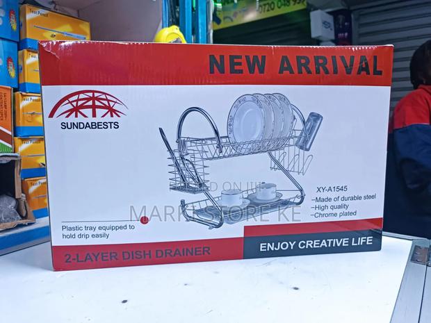 2- Layer Stainlessness Dish Drainer - main view