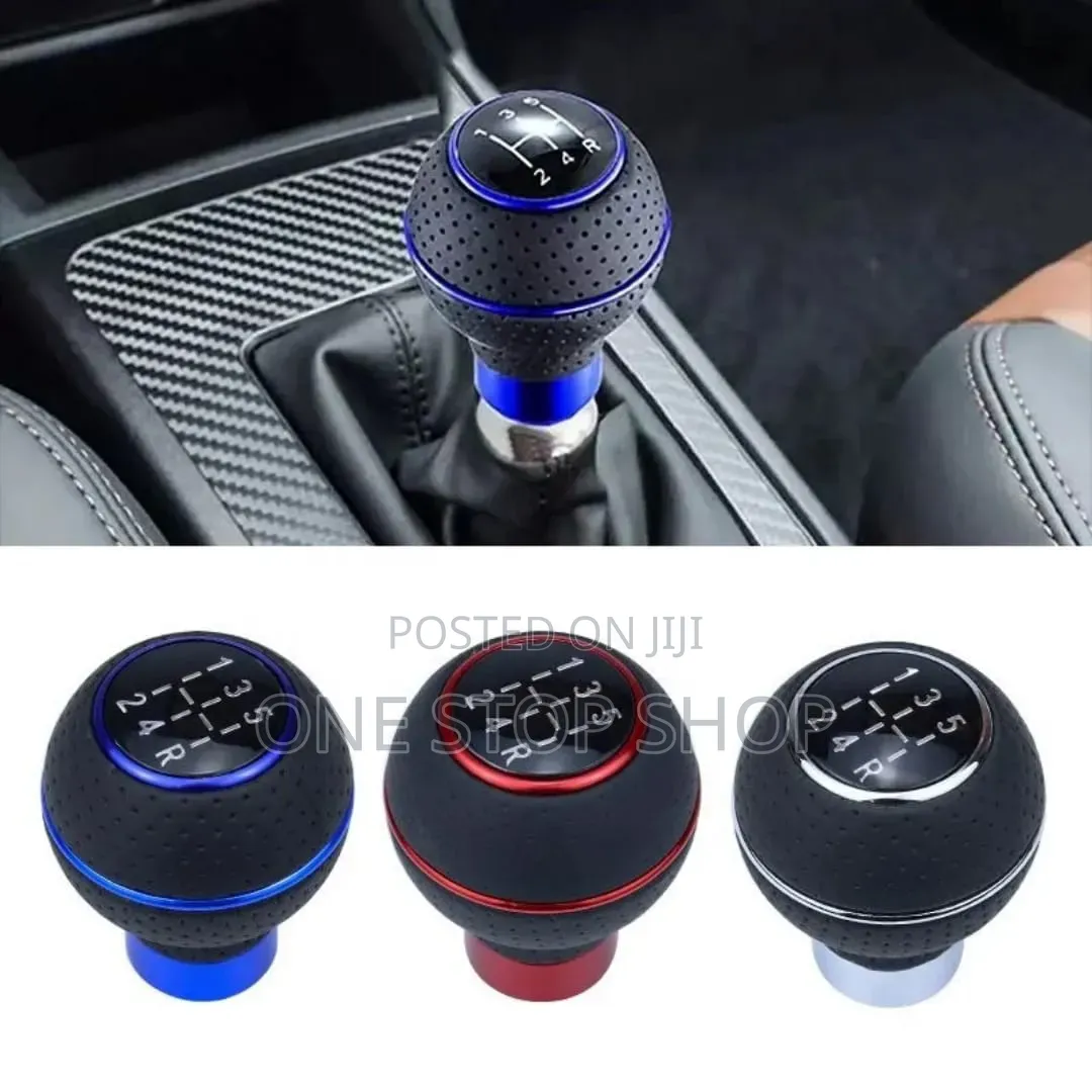 5speed Aluminum Leather Gear Knob for Manual Transmission Cars