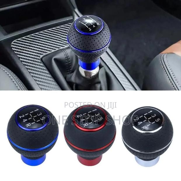 5speed Aluminum Leather Gear Knob for Manual Transmission Cars