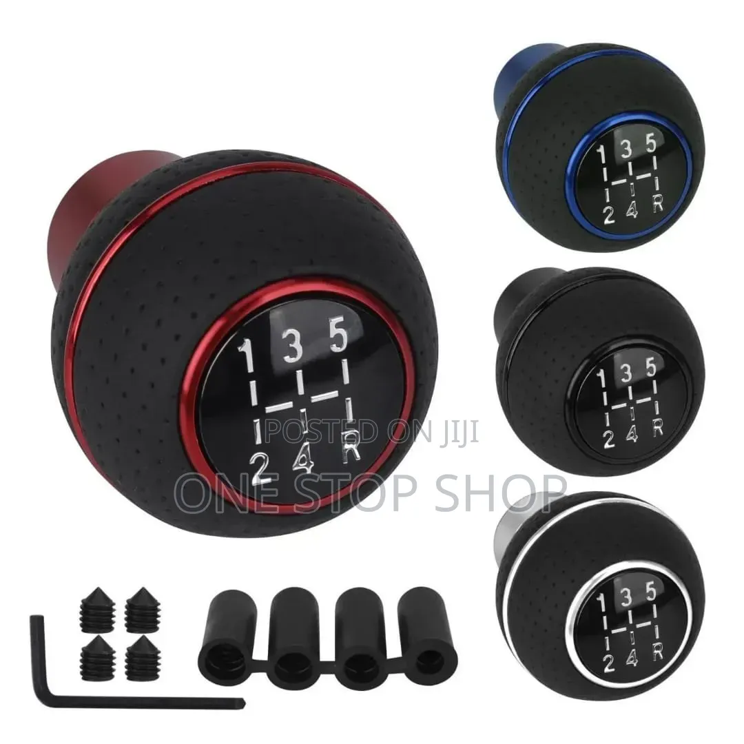 5 Speed Manual Perforated Leather Grip Shift Knob