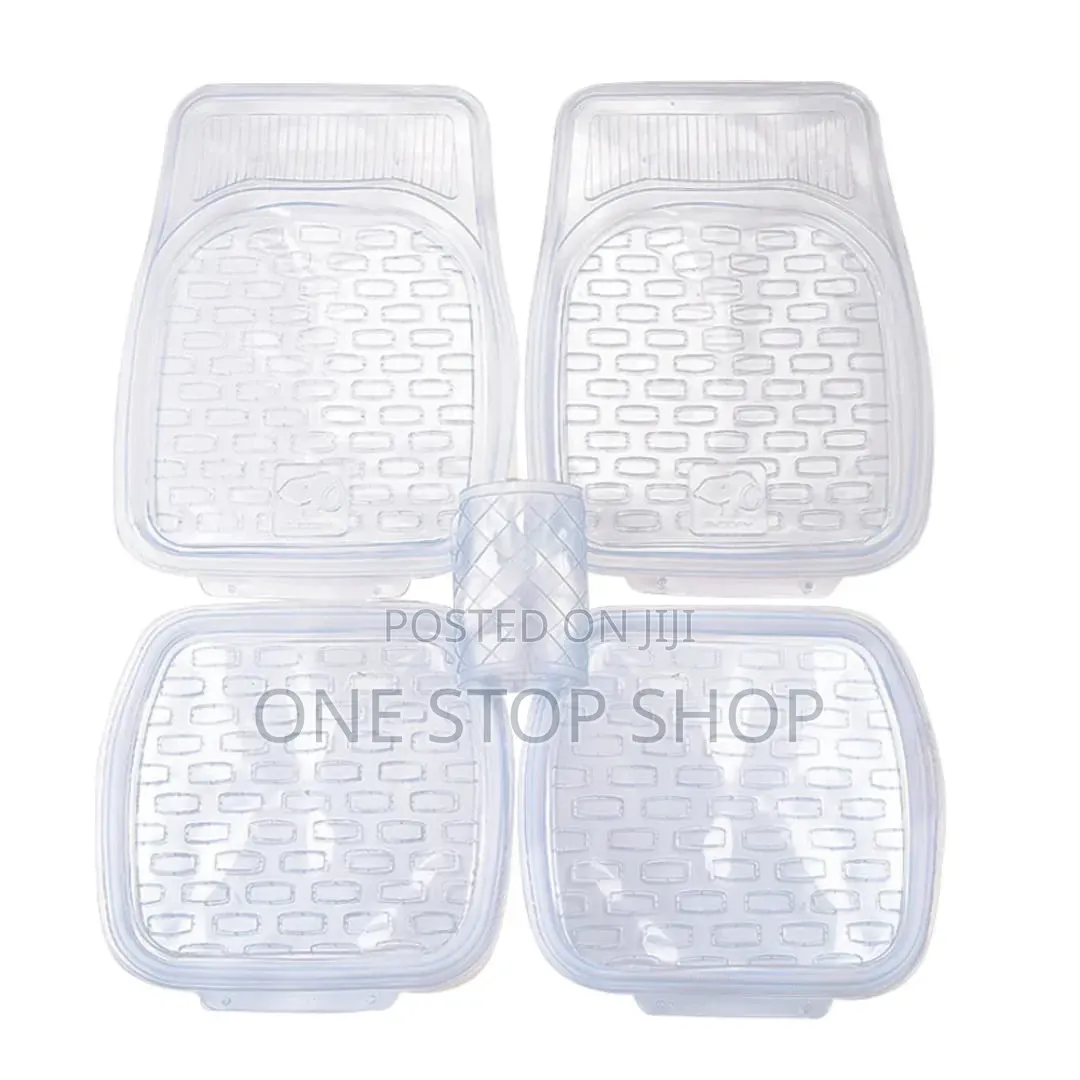 5pc Clear Non Slip Design,Easy Clean Car Floor Mats