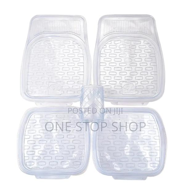 5pc Clear Non Slip Design,Easy Clean Car Floor Mats