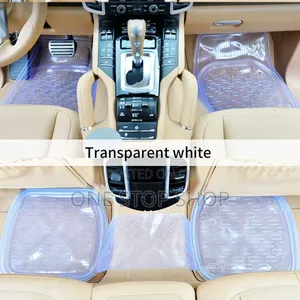 5pc Clear Waterproof Antislip PVC Nibbed Backing Car Mats