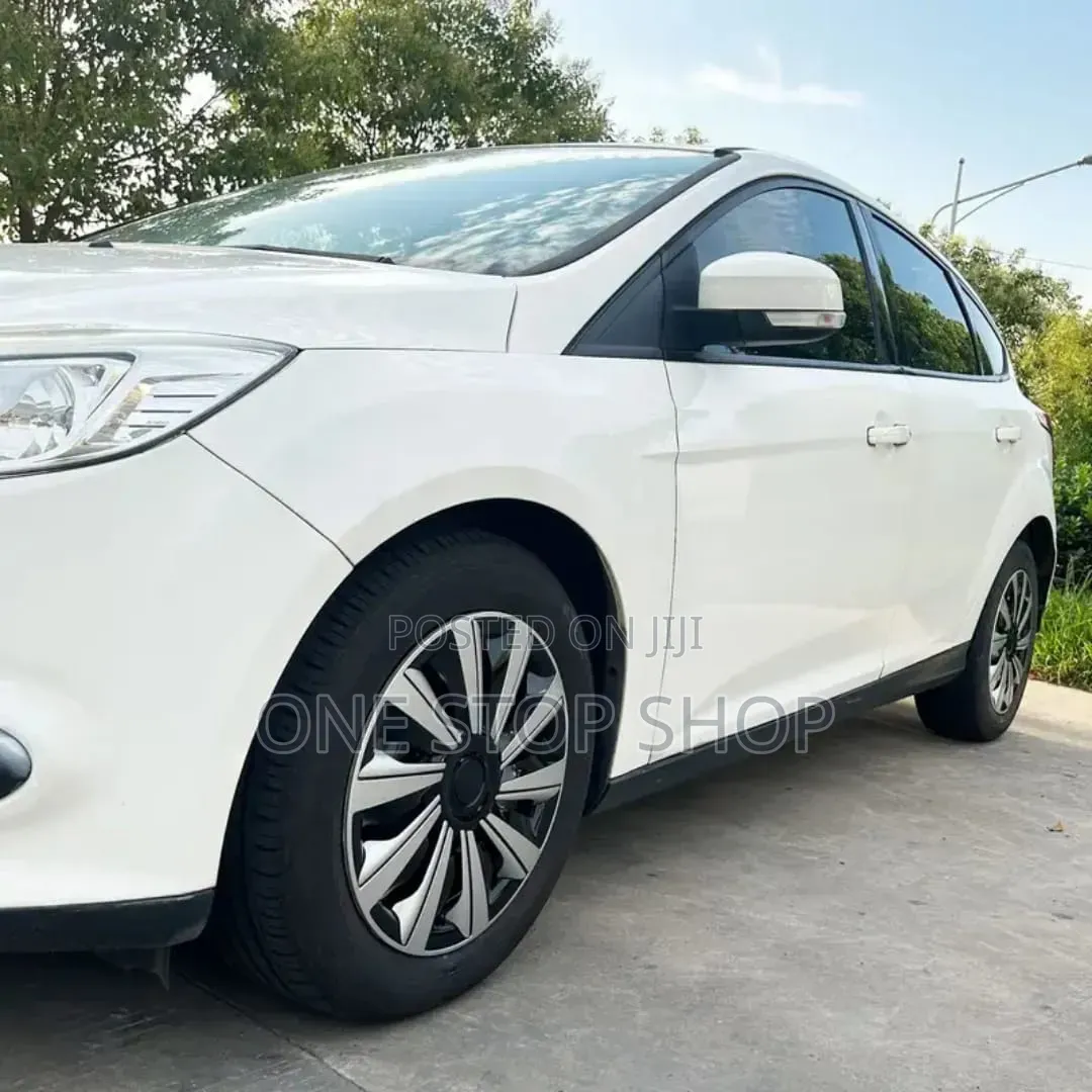 15" Vehicle Appearance Sporty Design Silver Black Wheel Caps 4pc