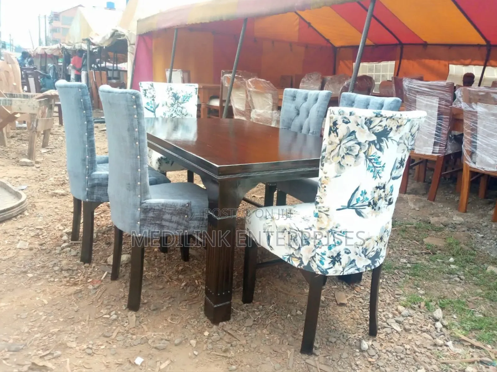 Upholstered Classic 6 Seater Dinner Set