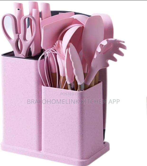 19pcs Heat Resistant Silicone Cooking Spoons