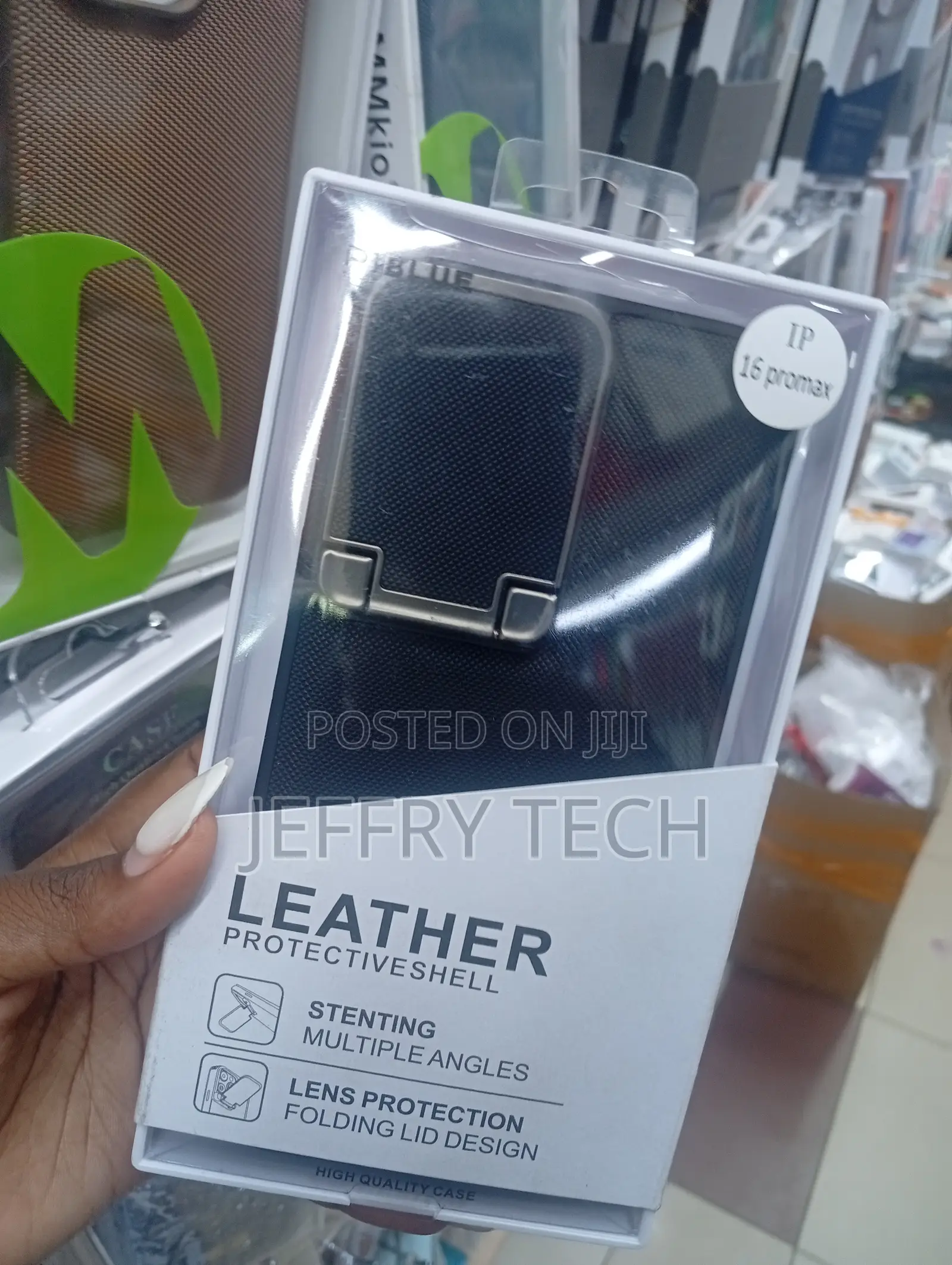 Share This Productpiblue Leather Camshield Case for iPhone 16 Pro Max