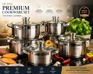 12pc Edenburg Stainless Steel Cookware