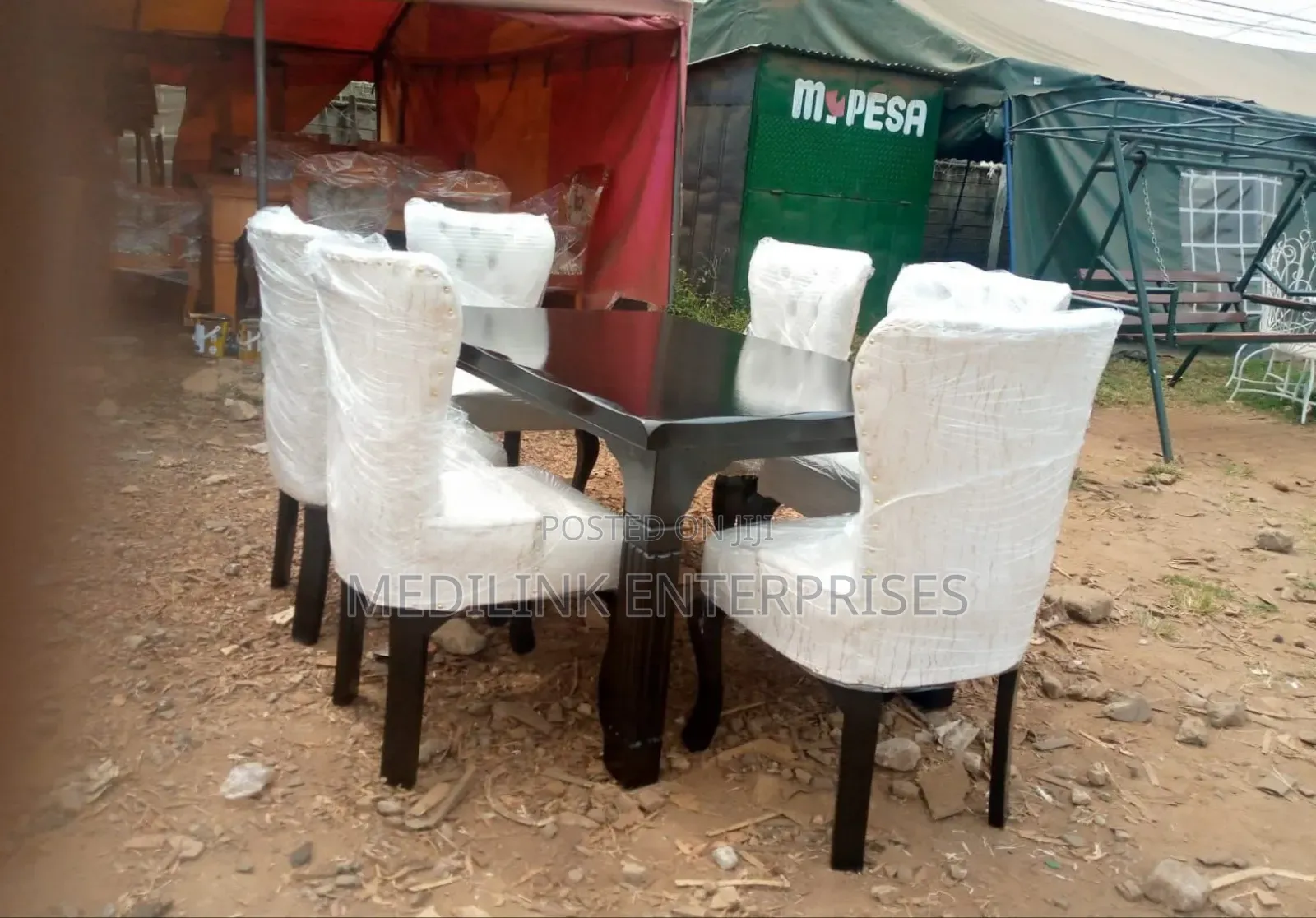 Mixed Material Solid Dinning Table Set 8-Seater