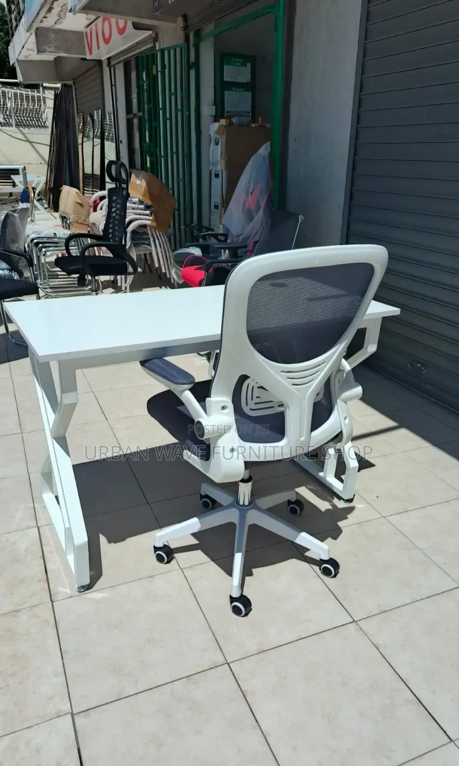 Office White Study Desk /Chair 