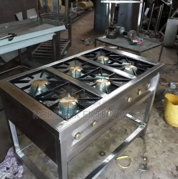 6-Burner Stainless Steel Commercial Kitchen Cooker