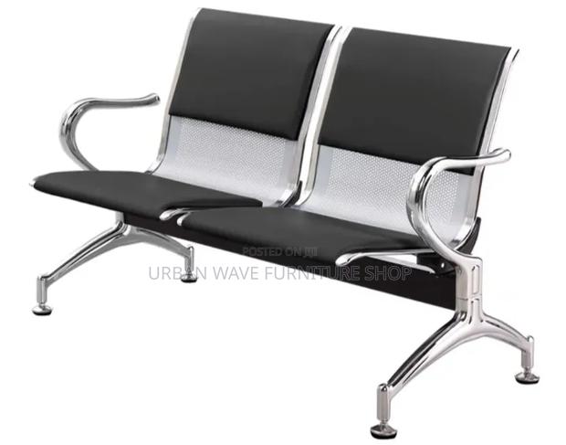 2 Seater Black Visitors Chair