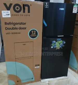 Von Fridge VRT-182nrak 181 Litres, Dark Inox (No-Frost) Top Freezer