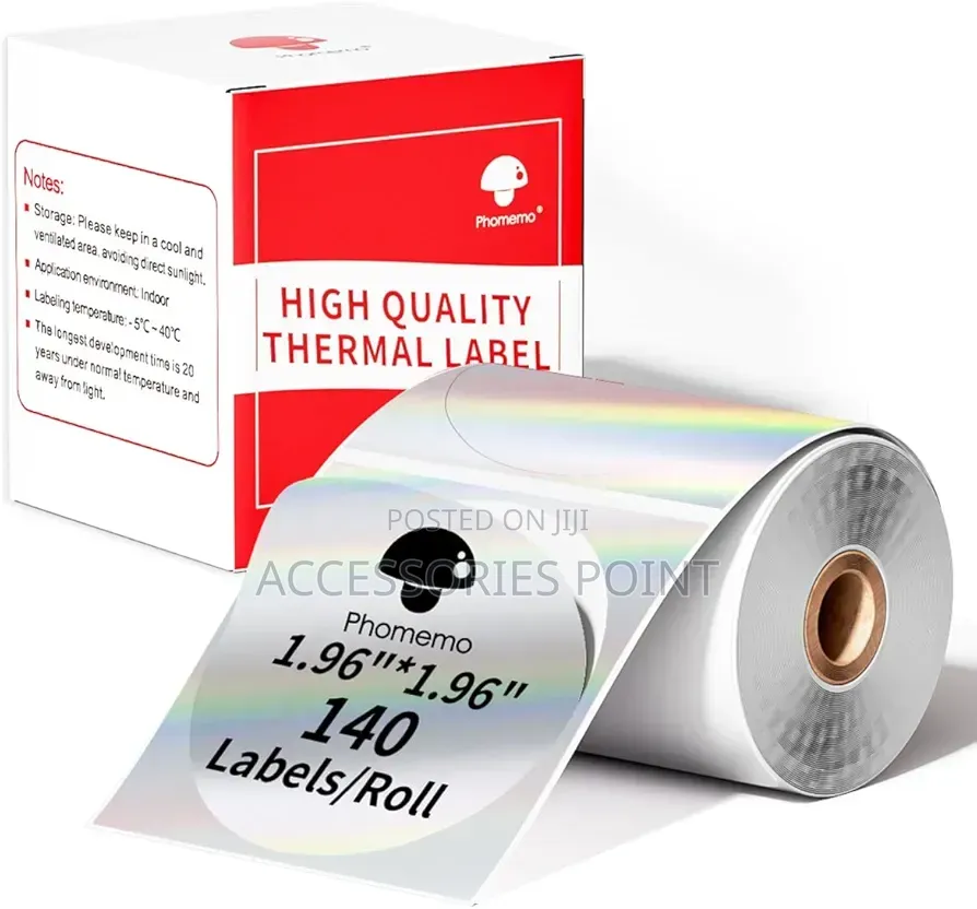 Round Waterproof Phomemo Label 30×30 50×50mm White, Transparent