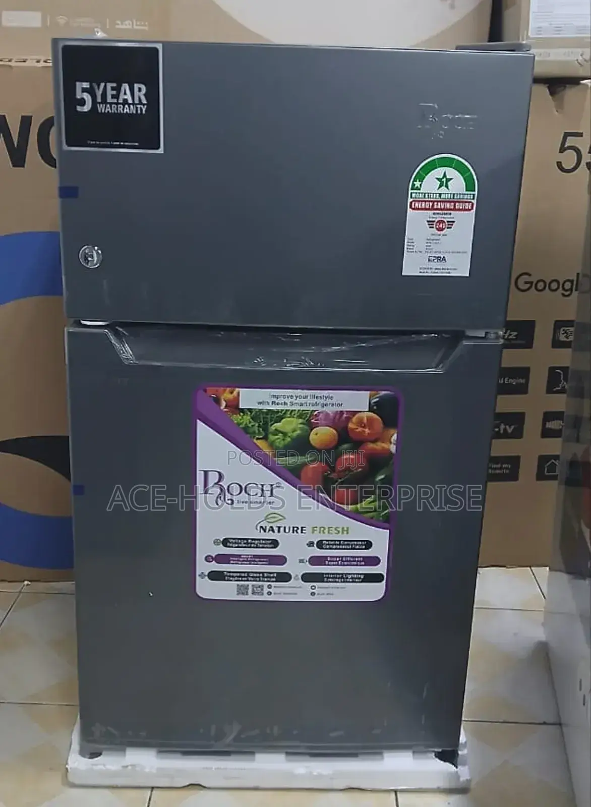 Roch 85 Litres 2-Door Fridge (Rfr-115dt-1) With Lock