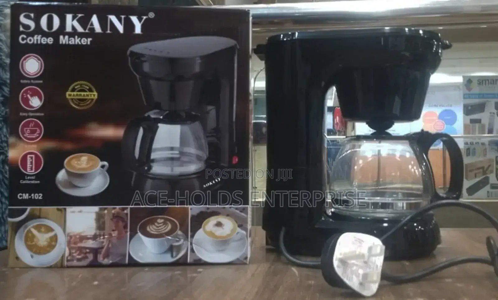 Sokany Coffee Maker - 6 Cups Instant Coffee (Cm-102)