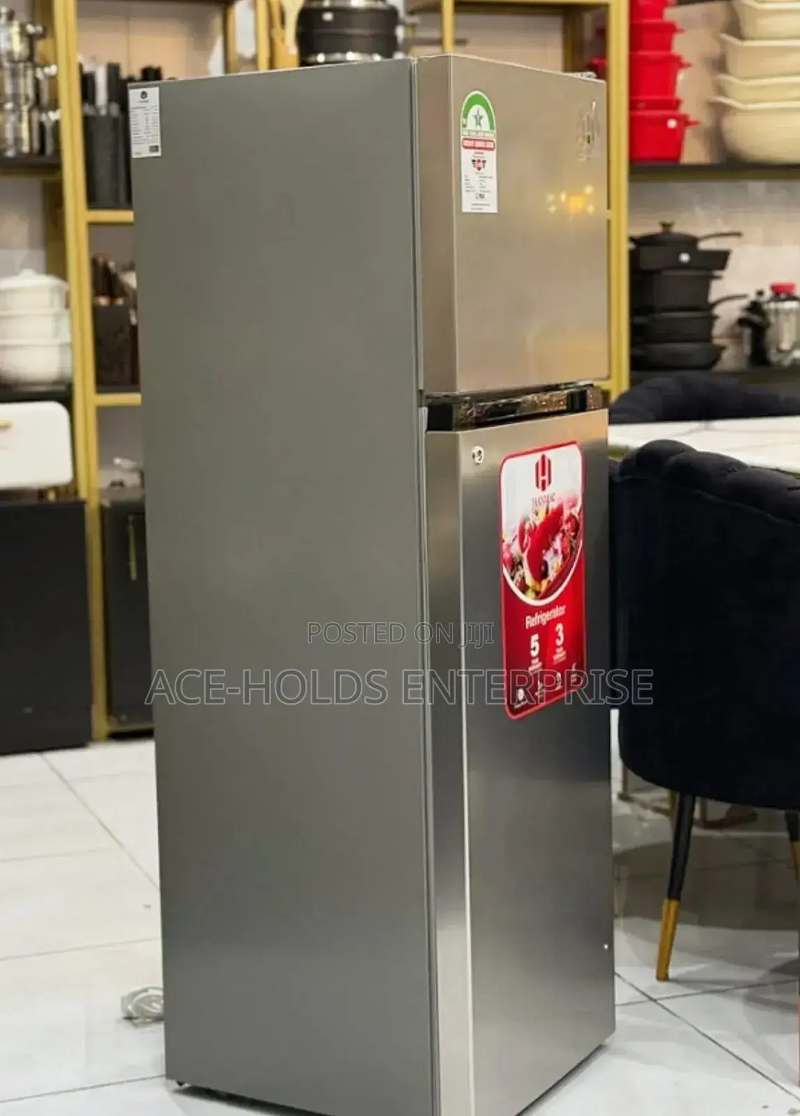 Hanmac 173l Double Door Fridge - With Lock
