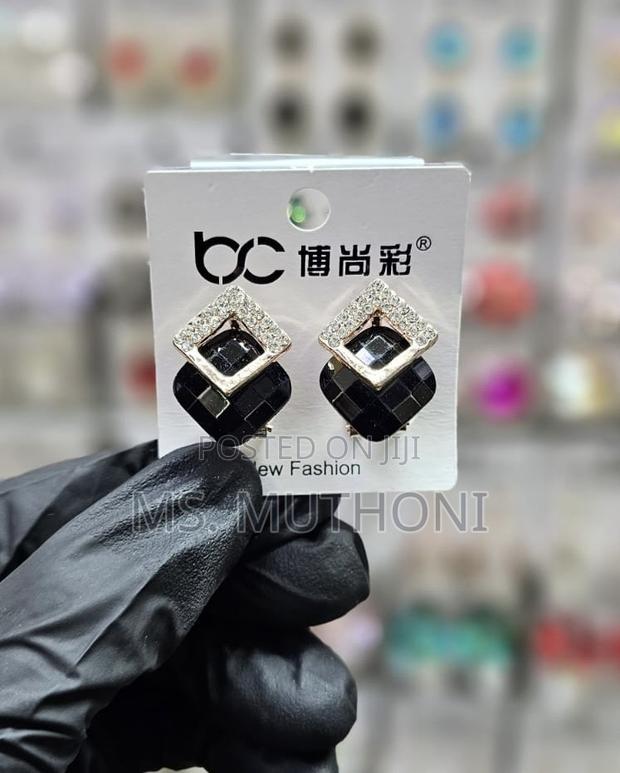 Dangle Crystal Coated Earrings - thumbnail 14