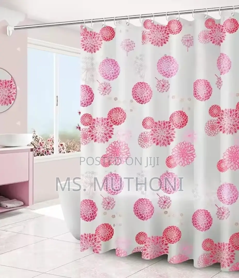 Floral Minimalist PVC Shower Curtains