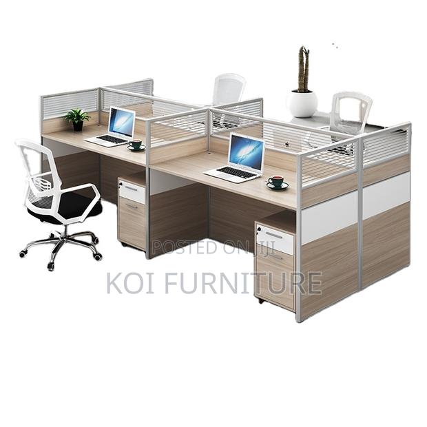 Office Workstation : Modern 4-User Modular Workstation - thumbnail 5