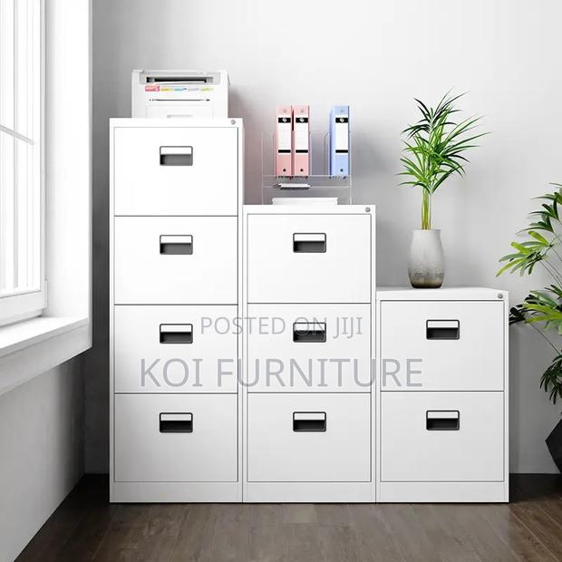 Office Cabinet : Gray 3-Drawer Metallic Filing Cabinet, - thumbnail 7