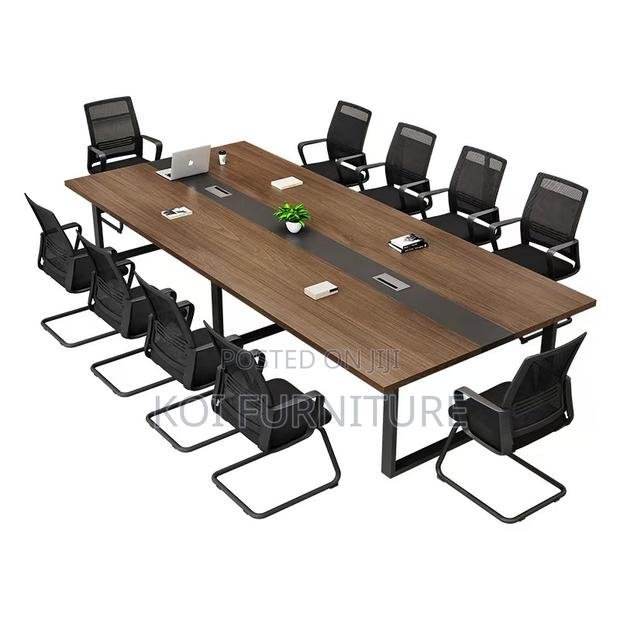 Office Table : 2.4-Meter Modern Office Boardroom Table, - thumbnail 3