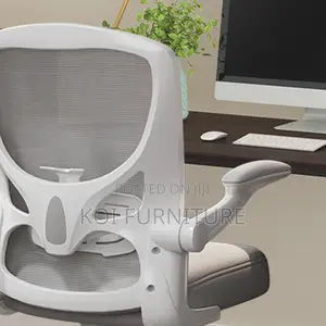 Office Chair : Muxx.Stil White Ergonomic Desk Chair