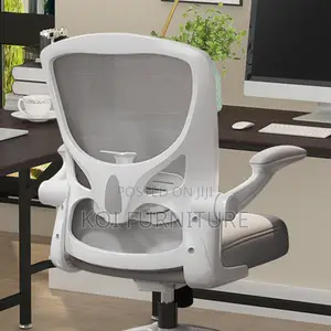 Office Chair : Muxx.Stil White Ergonomic Desk Chair