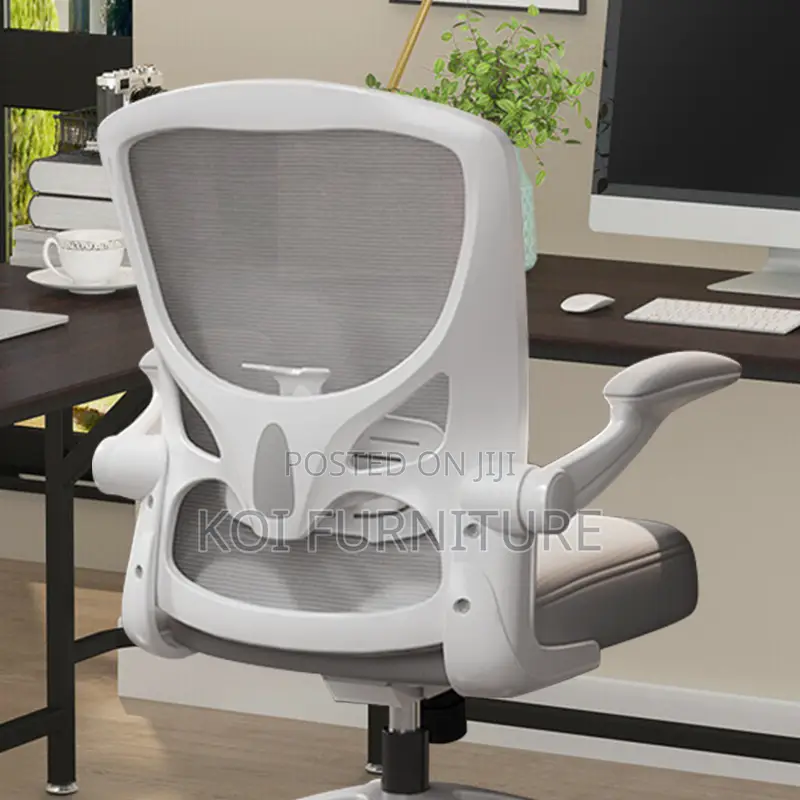 Office Chair : Muxx.Stil White Ergonomic Desk Chair